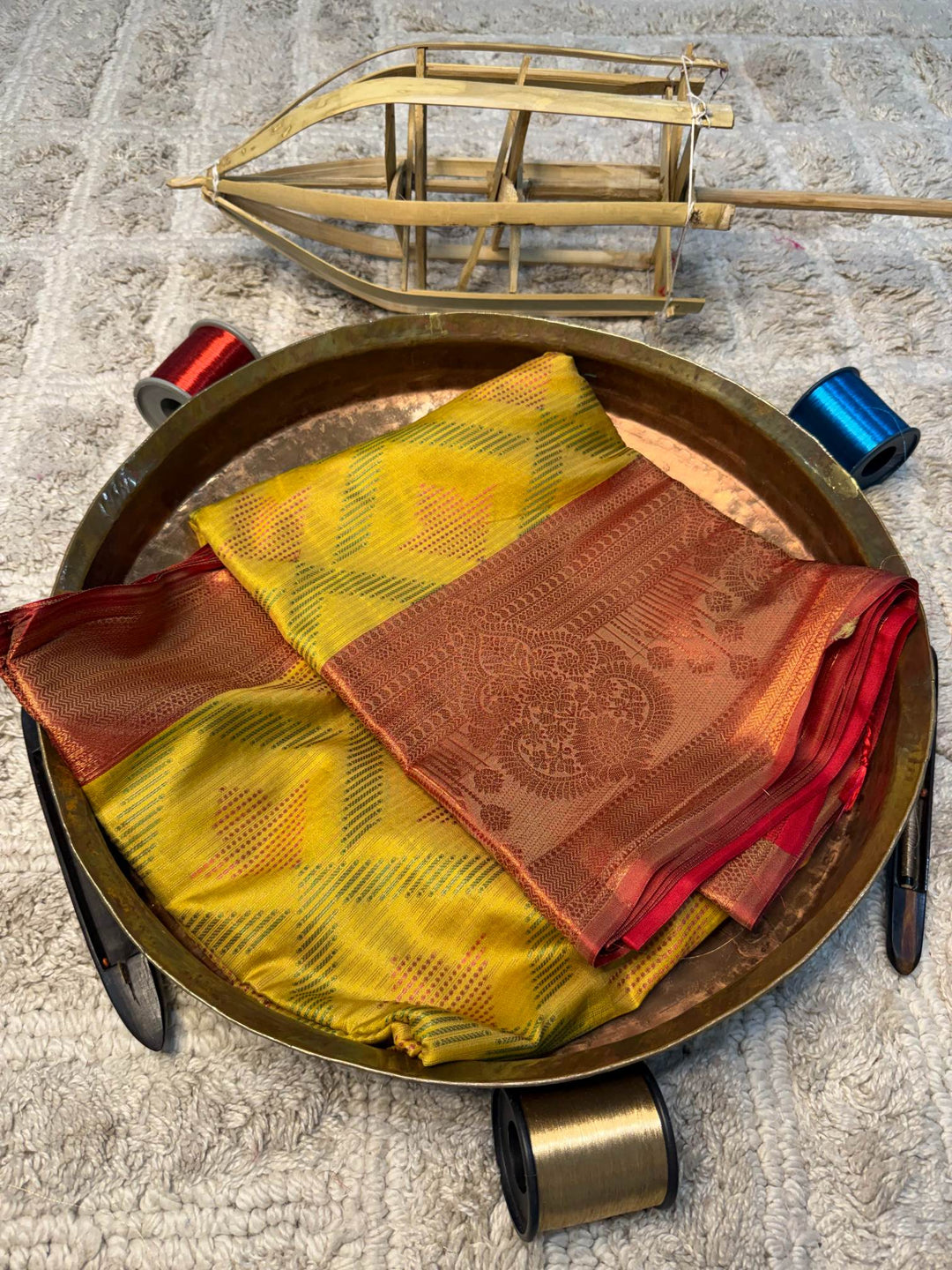 Eccentric zari weave Softsilk Banarasi Saree