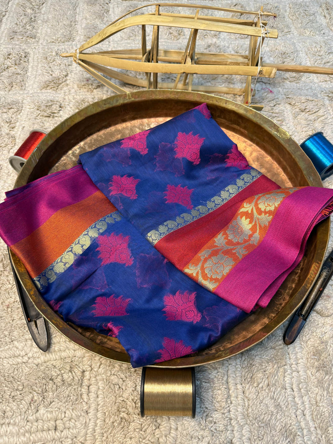 Eccentric zari weave Softsilk Banarasi Saree
