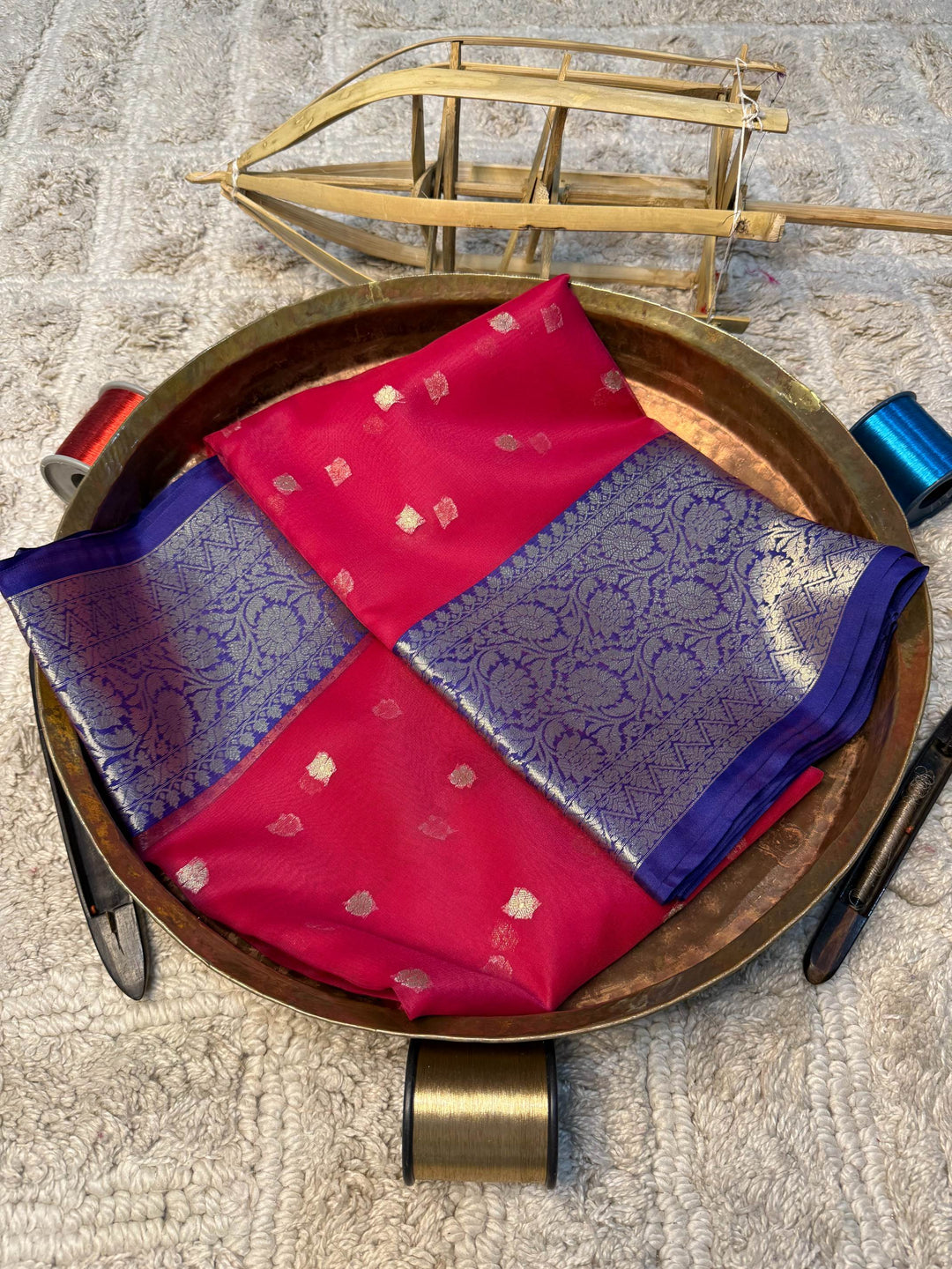 Eccentric zari weave Softsilk Banarasi Saree