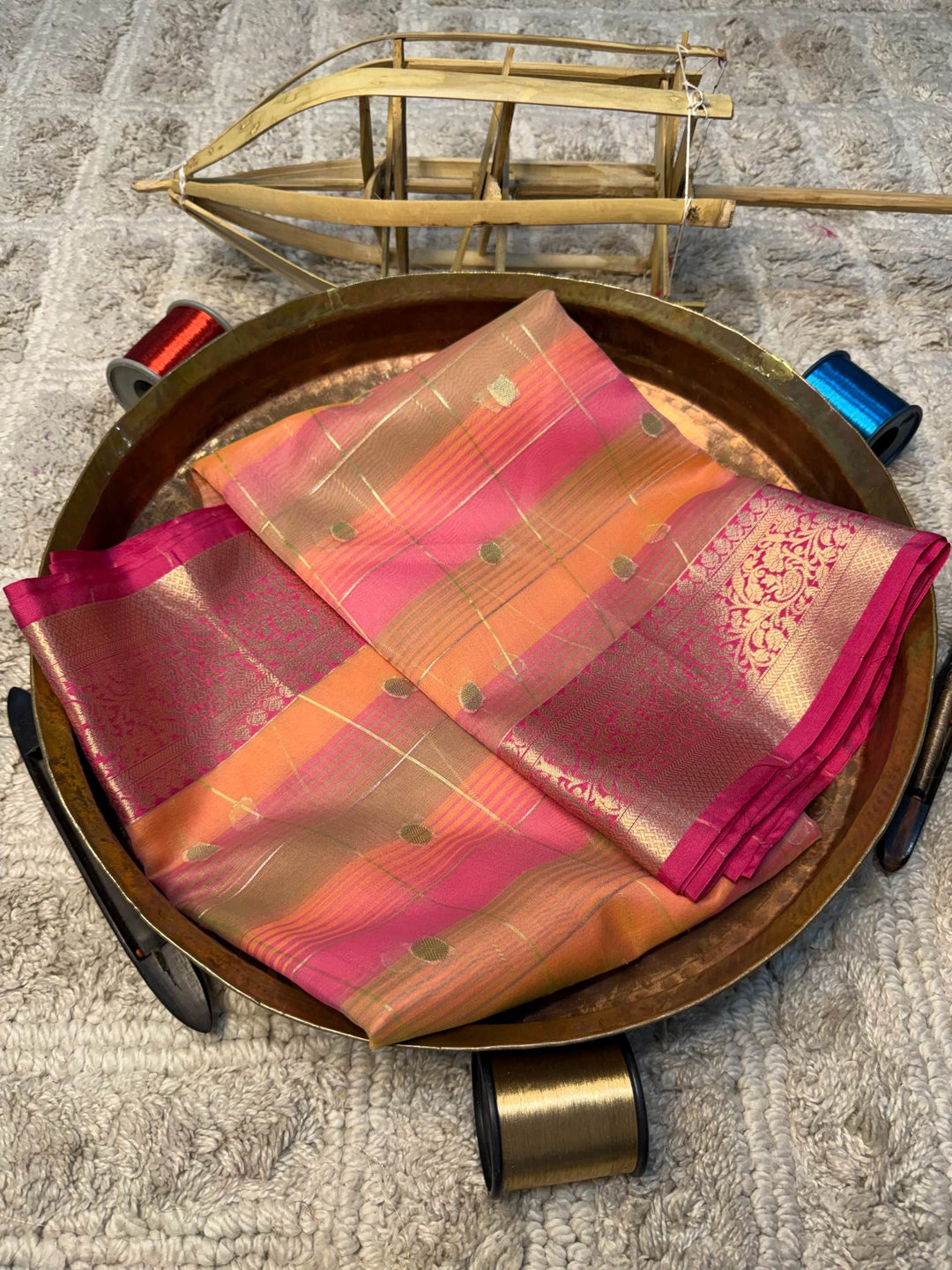 Eccentric zari weave Softsilk Banarasi Saree