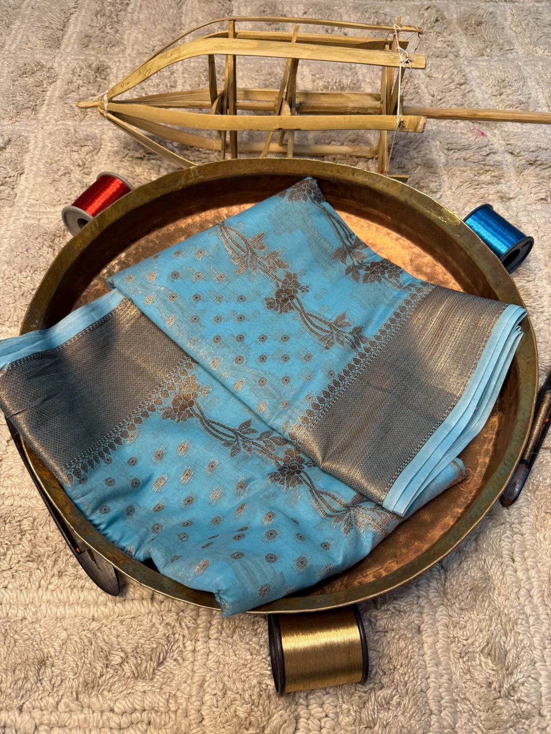 Eccentric zari weave Softsilk Banarasi Saree