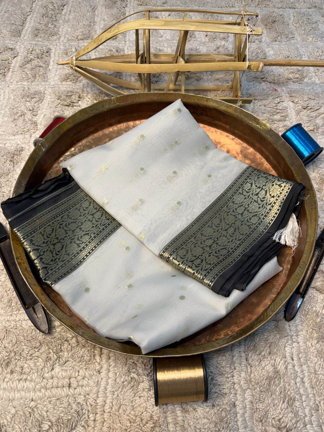 Eccentric zari weave Softsilk Banarasi Saree