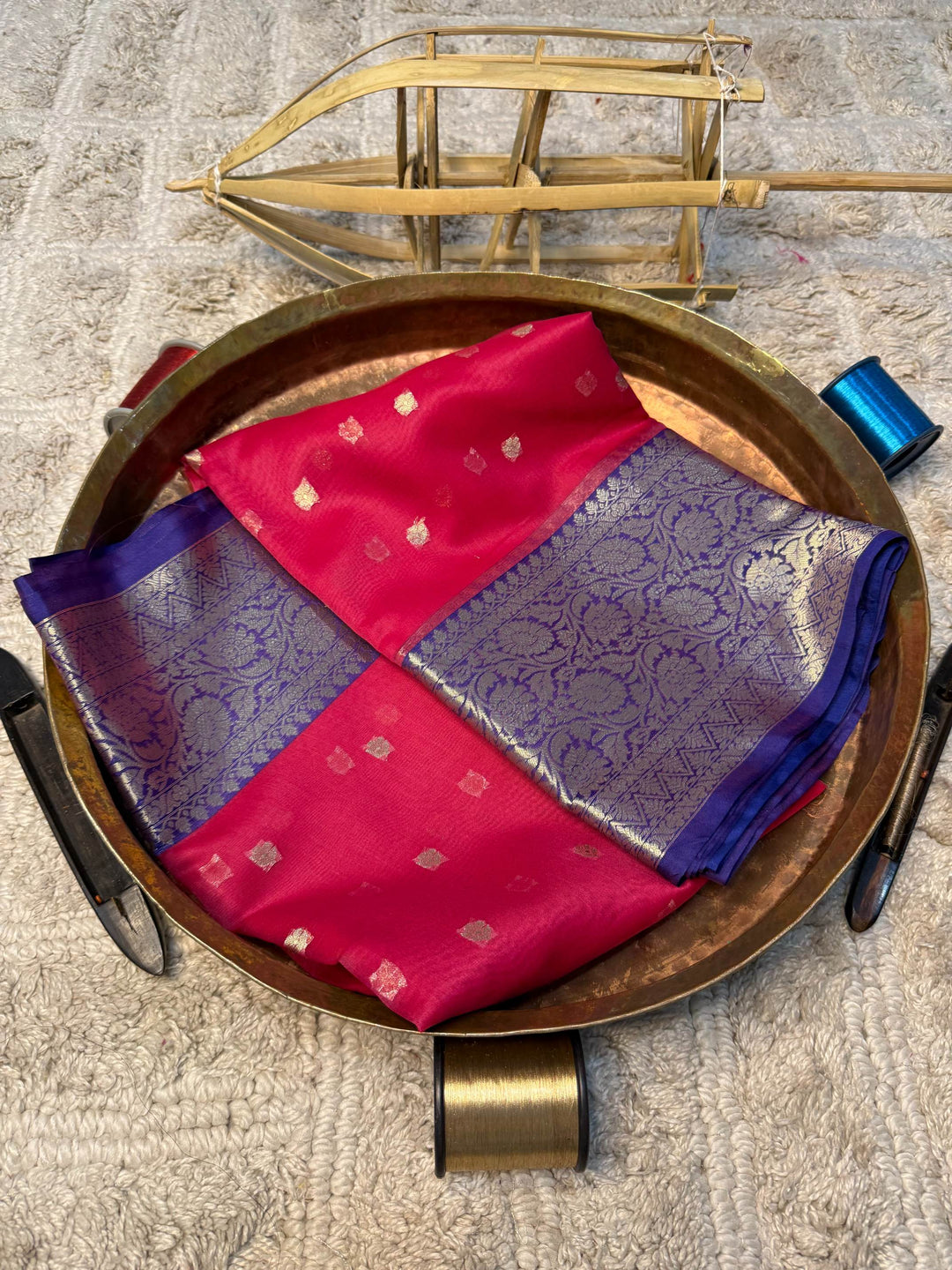 Eccentric zari weave Softsilk Banarasi Saree