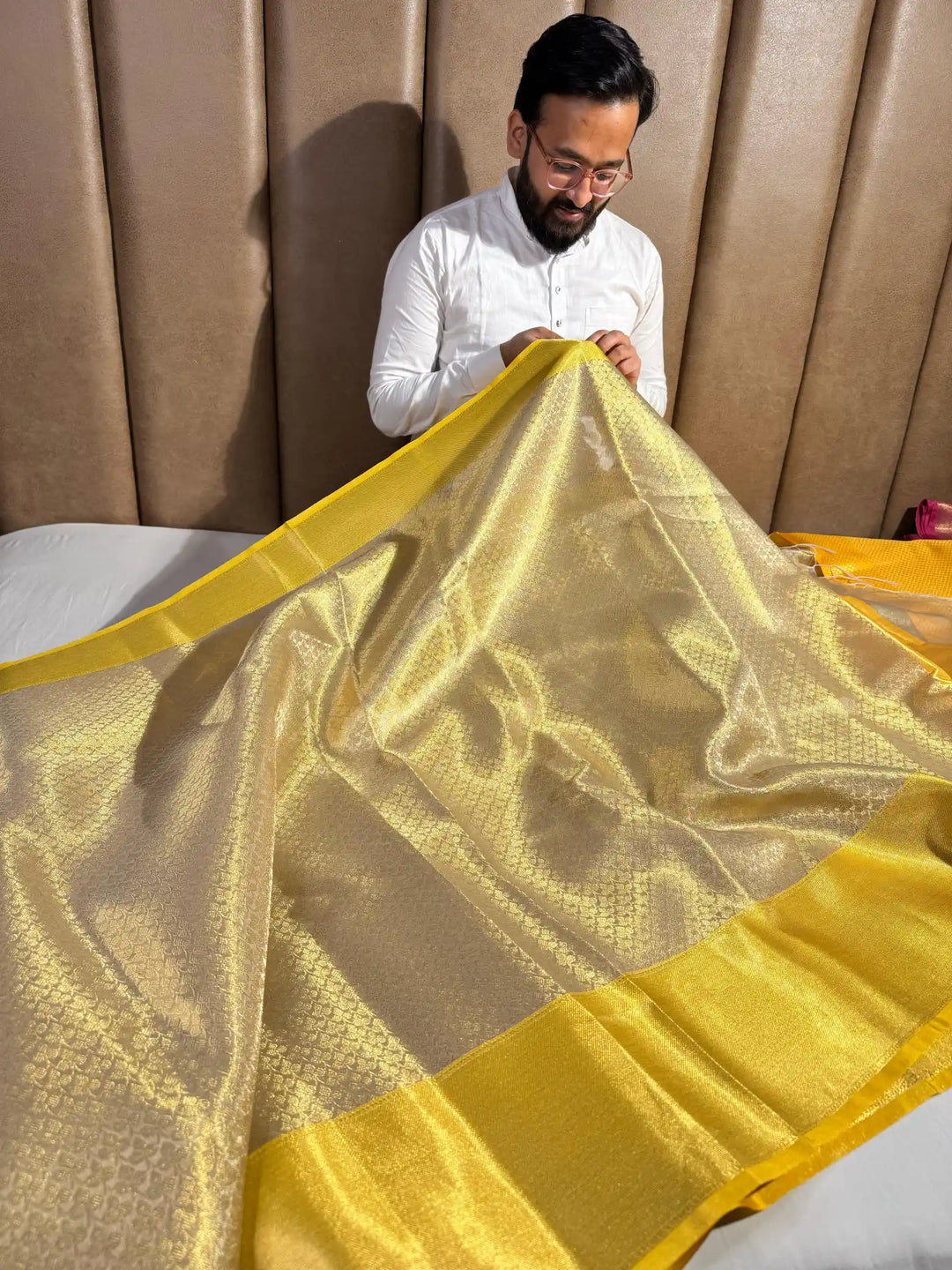 Manish Malhotra Inspired Janhvi Kapoor Inspired Tissue Silk Saree