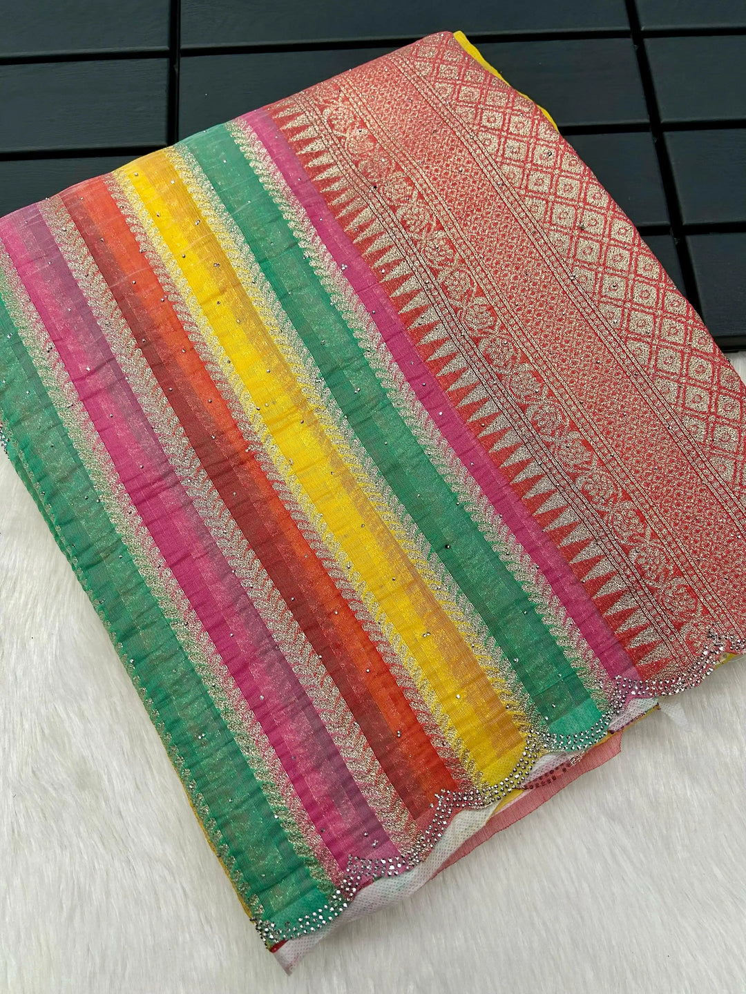 Manish Malhotra Inspired Peach Shade Pure Viscose Silk Saree