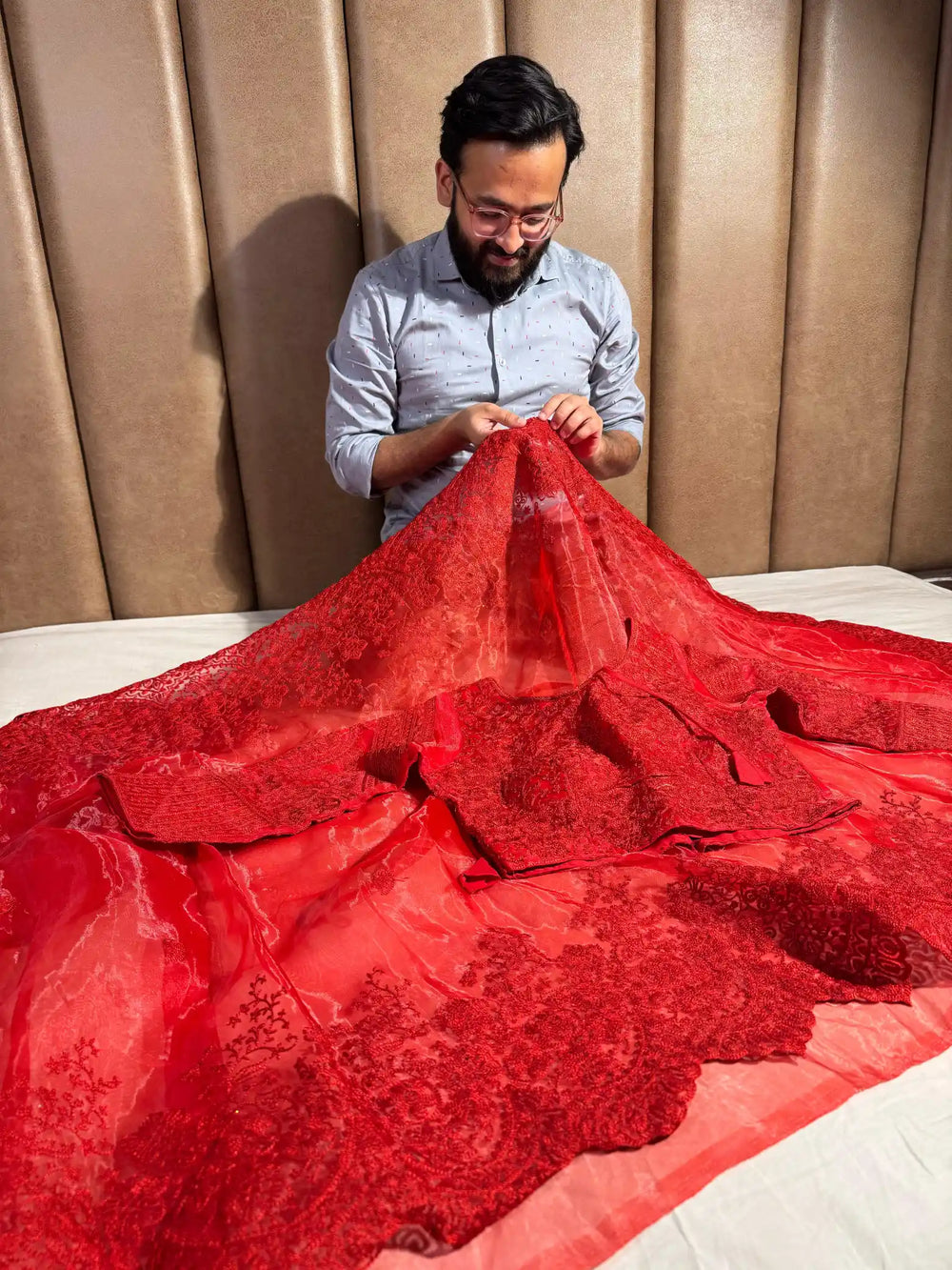 Manish Malhotra Inspired Premium organza banarasi Silk