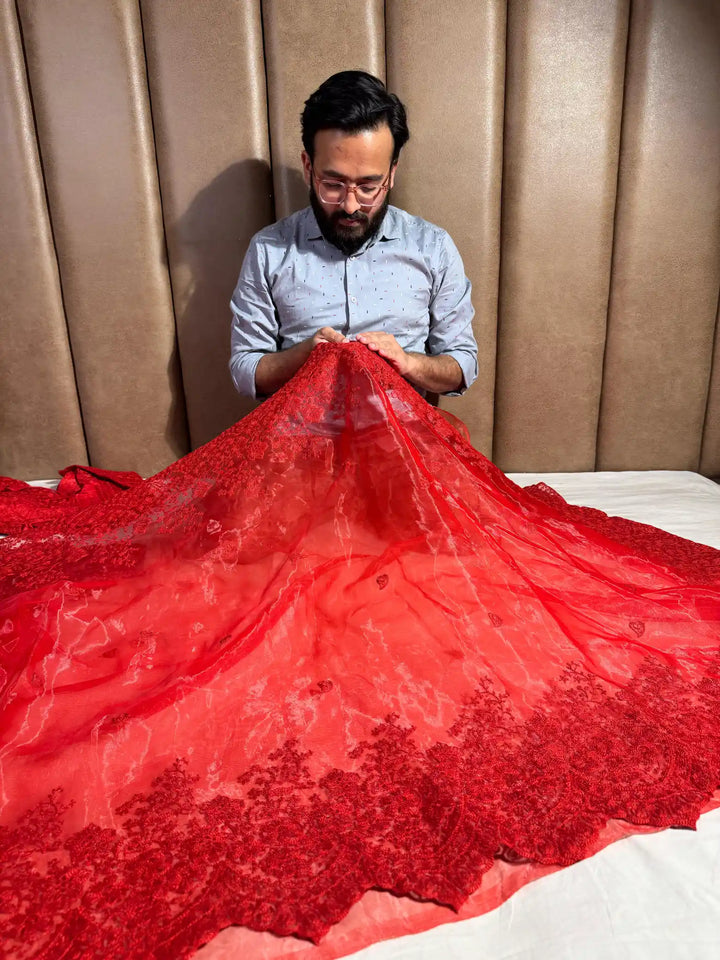 Manish Malhotra Inspired Premium organza banarasi Silk