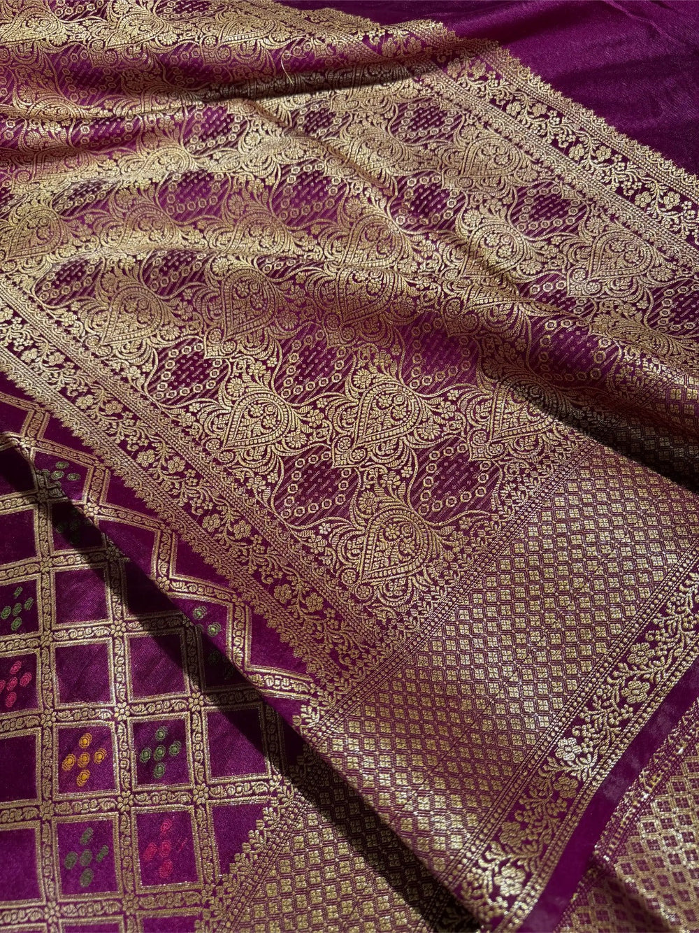Mauve Pink Traditional Meenakari Georgette Banarasi saree