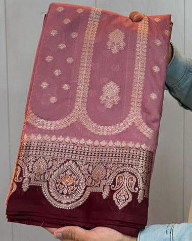 Rare Exclusive Shades in Handloom Inspired Designs Chinia Silk Banarasi Saree