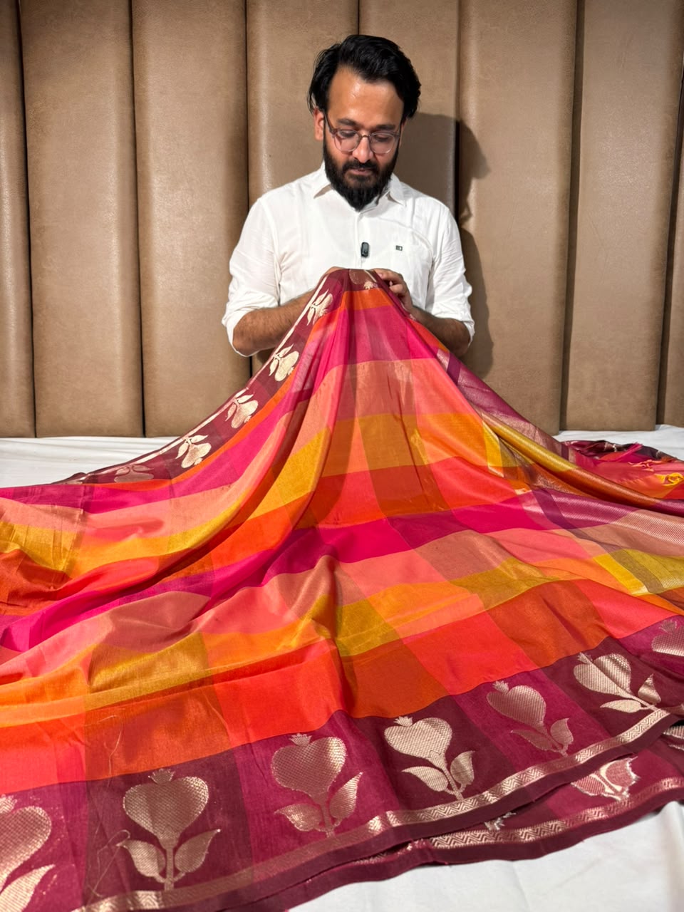 Multicoloured Contemporary Weave Banarasi Silk Saree