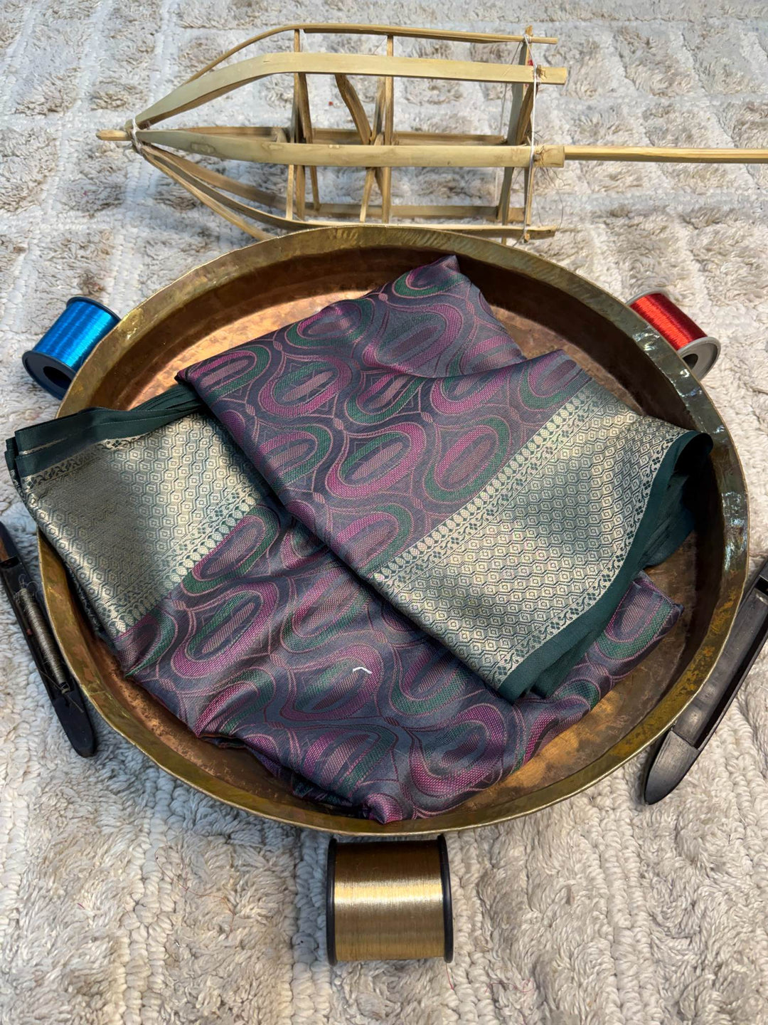Eccentric zari weave Softsilk Banarasi Saree