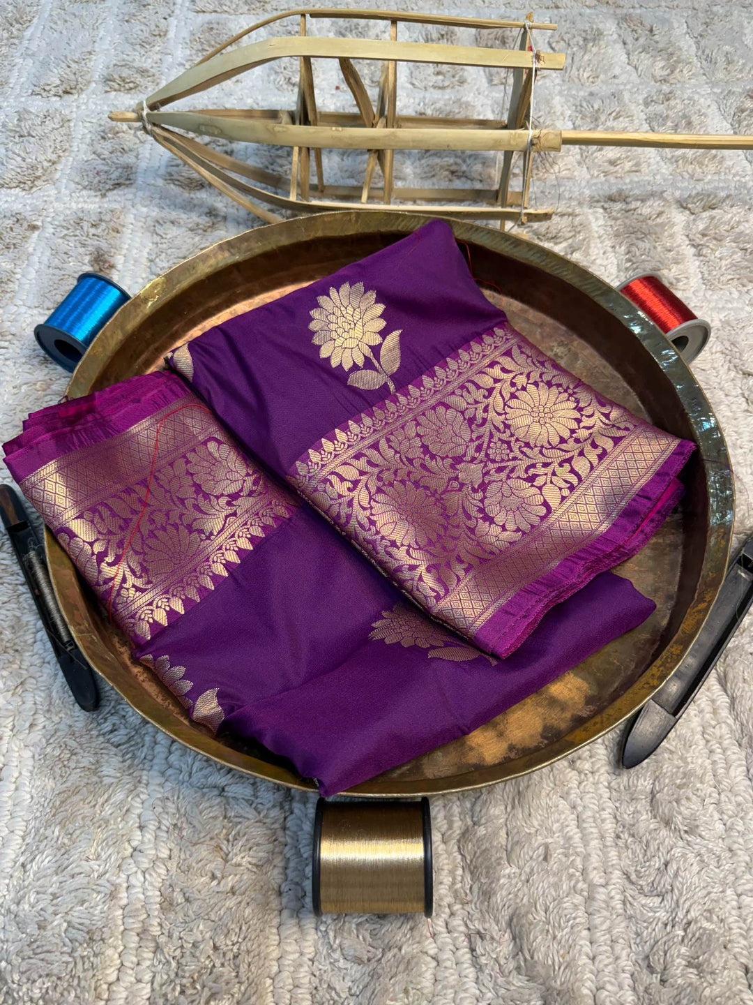 Eccentric zari weave Softsilk Banarasi Saree
