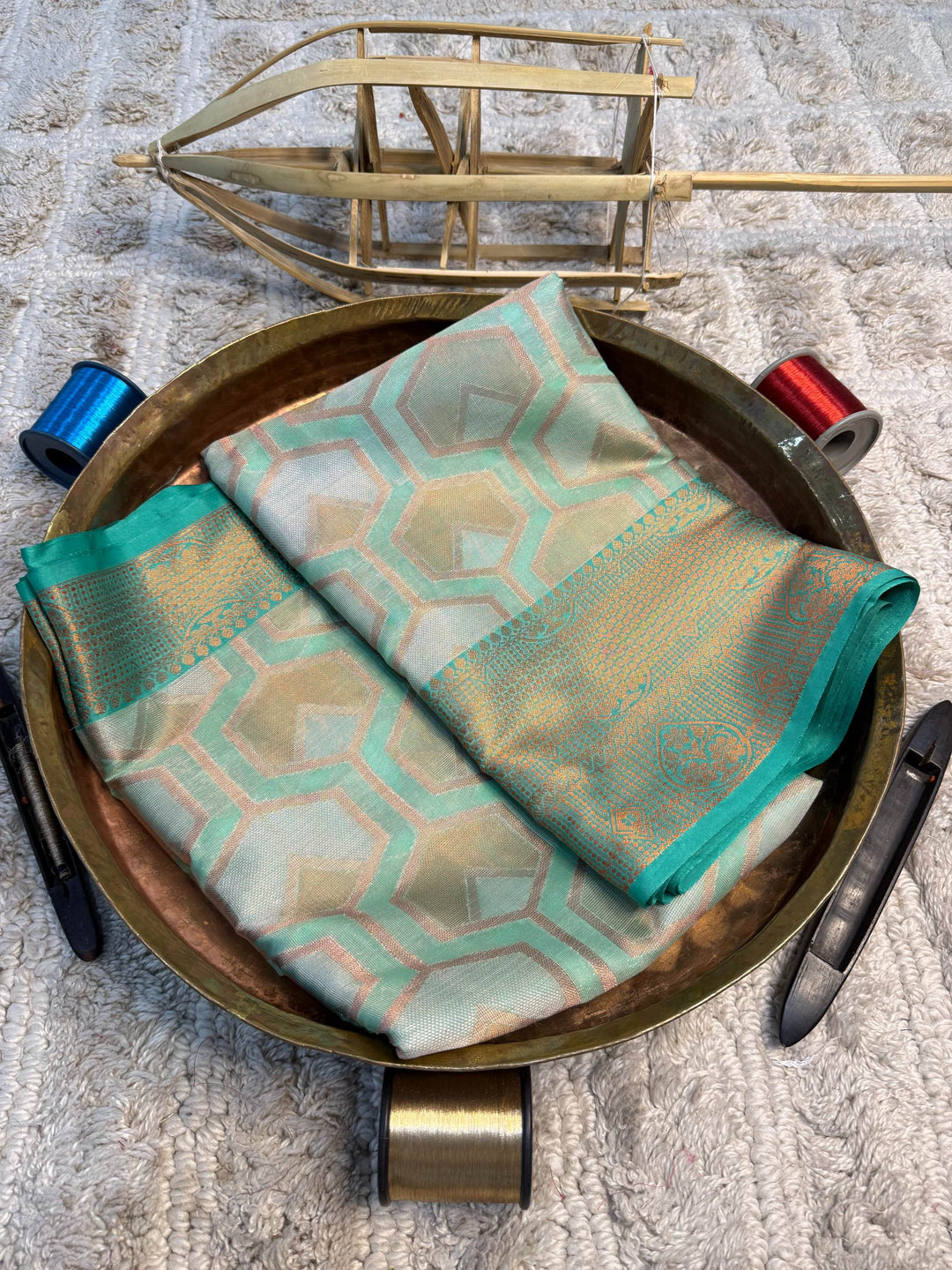 Eccentric zari weave Softsilk Banarasi Saree