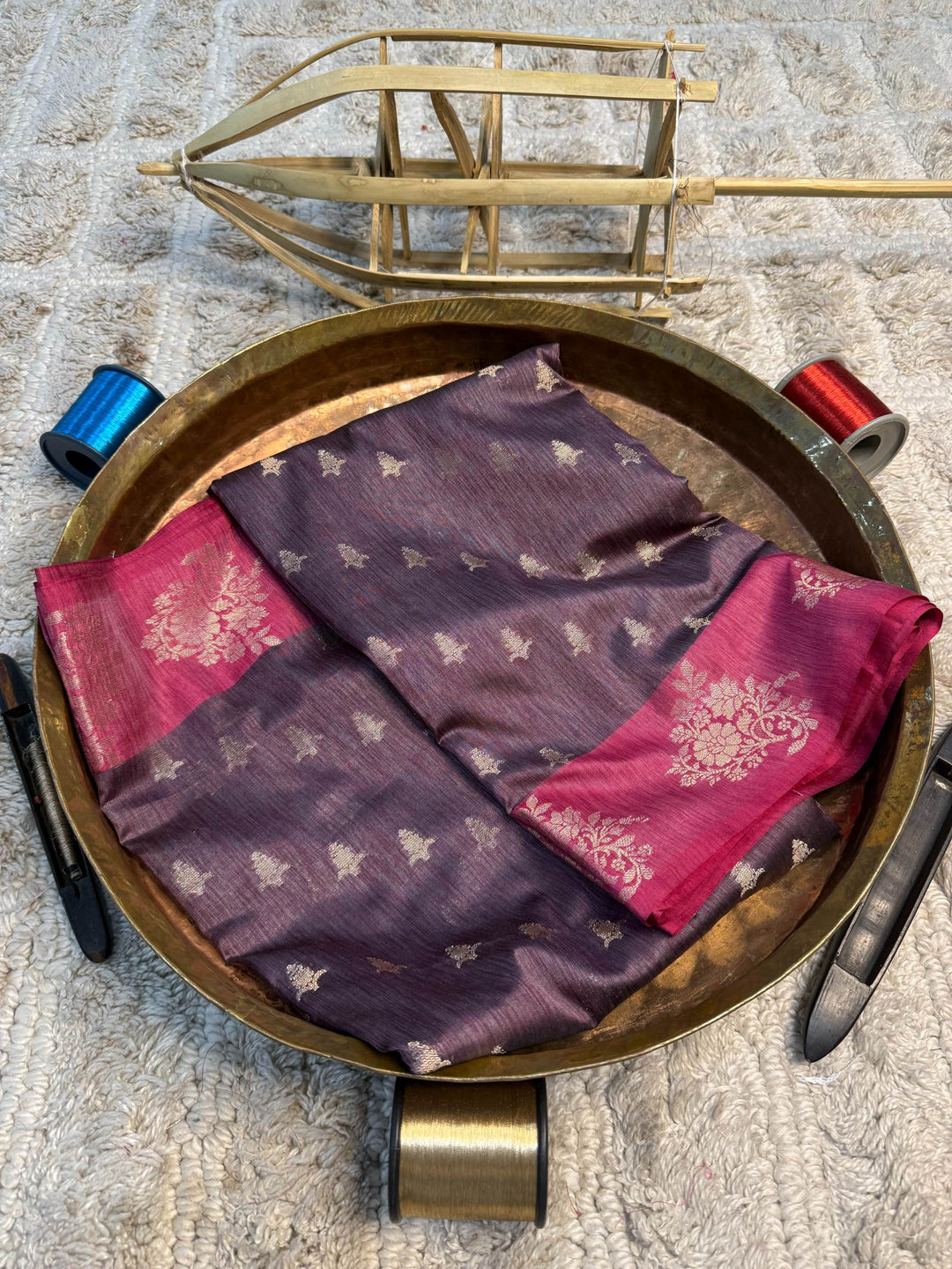 Eccentric zari weave Softsilk Banarasi Saree