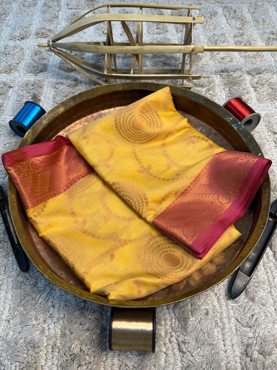 Eccentric zari weave Softsilk Banarasi Saree
