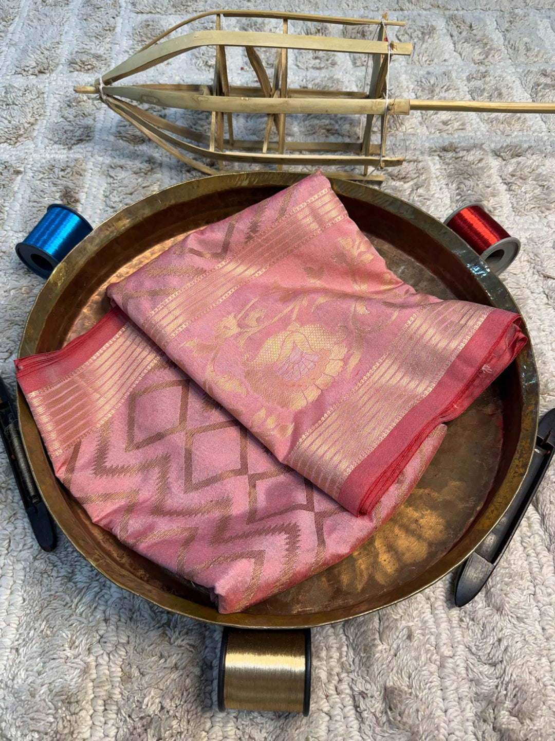 Eccentric zari weave Softsilk Banarasi Saree