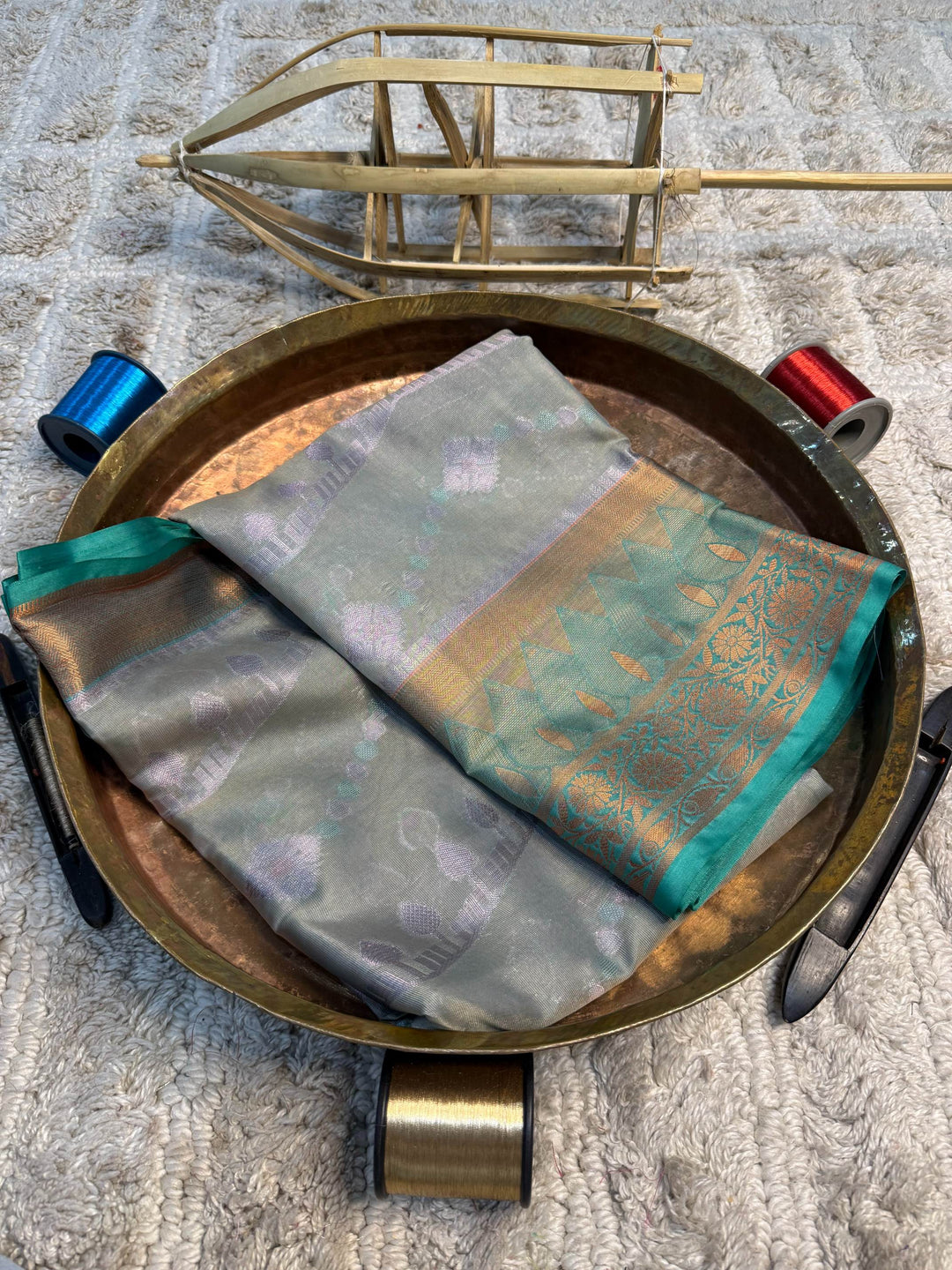 Eccentric zari weave Softsilk Banarasi Saree