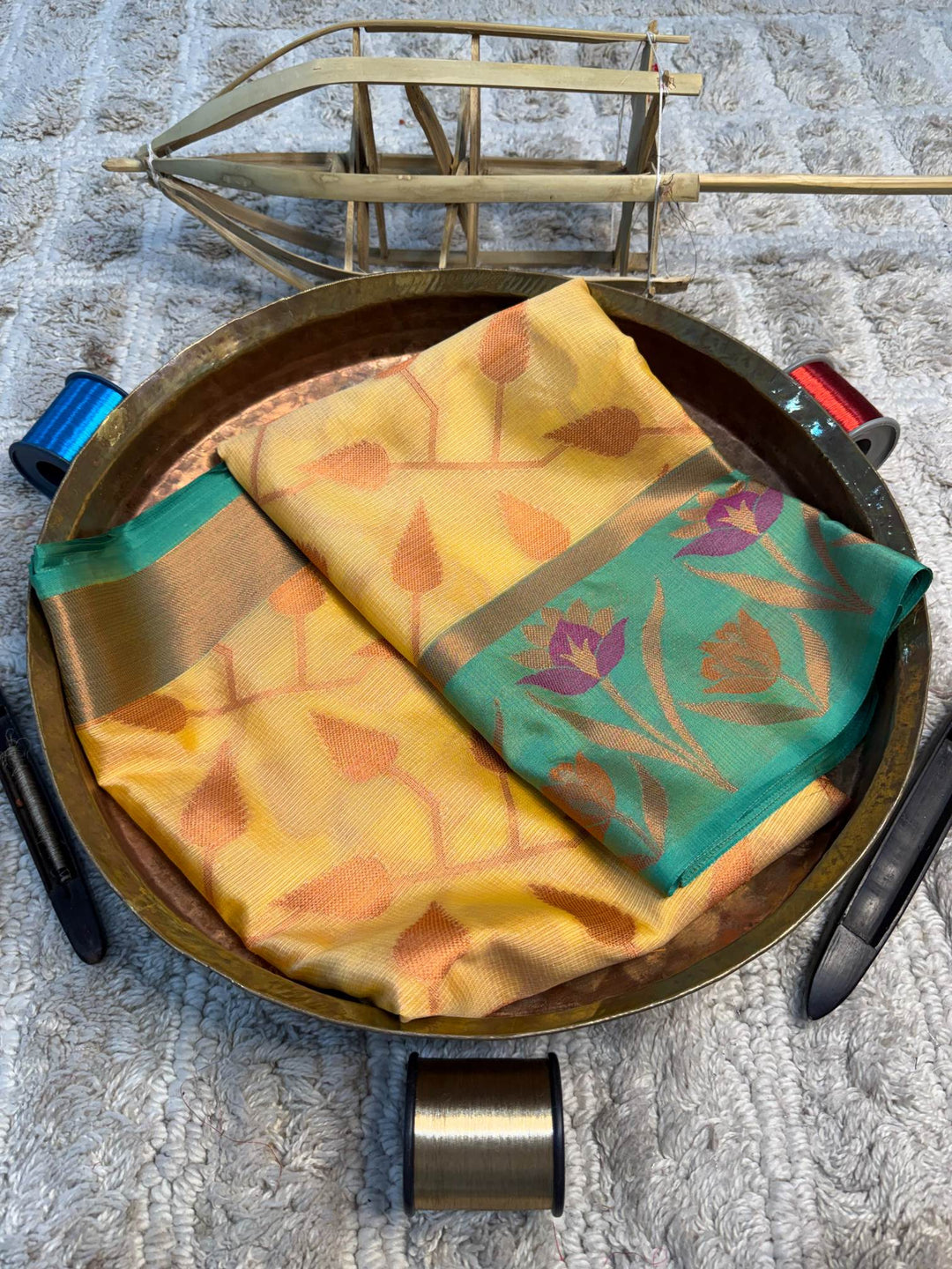 Eccentric zari weave Softsilk Banarasi Saree