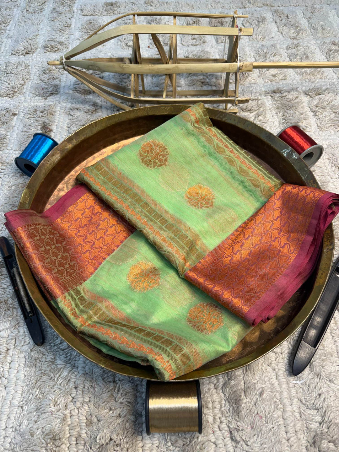 Eccentric zari weave Softsilk Banarasi Saree