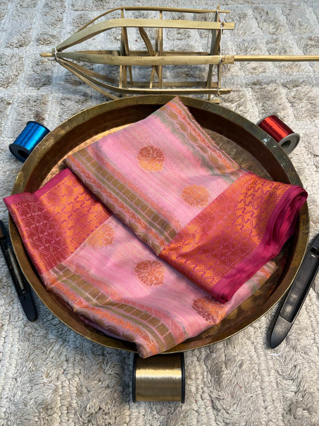 Eccentric zari weave Softsilk Banarasi Saree