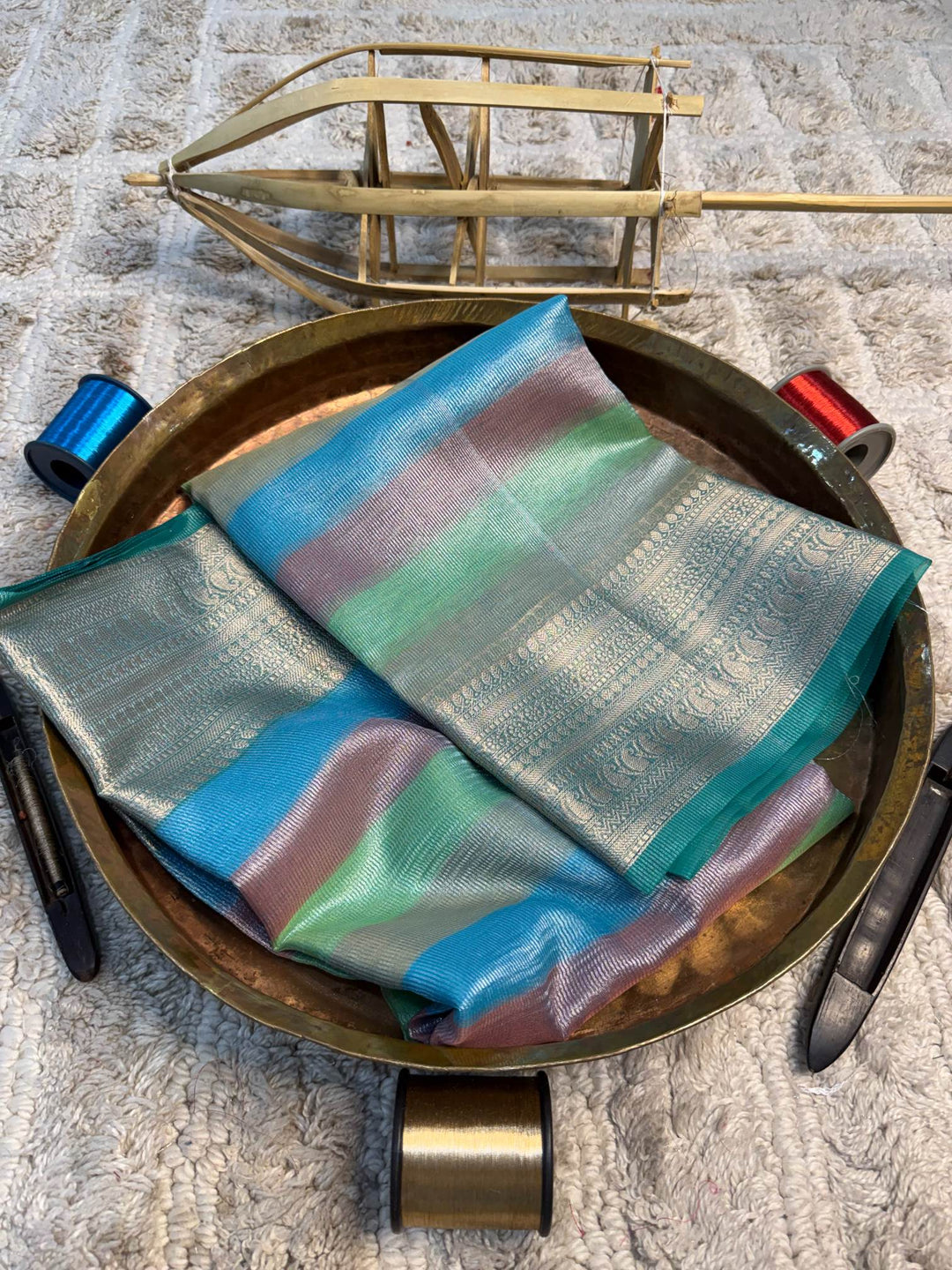 Eccentric zari weave Softsilk Banarasi Saree