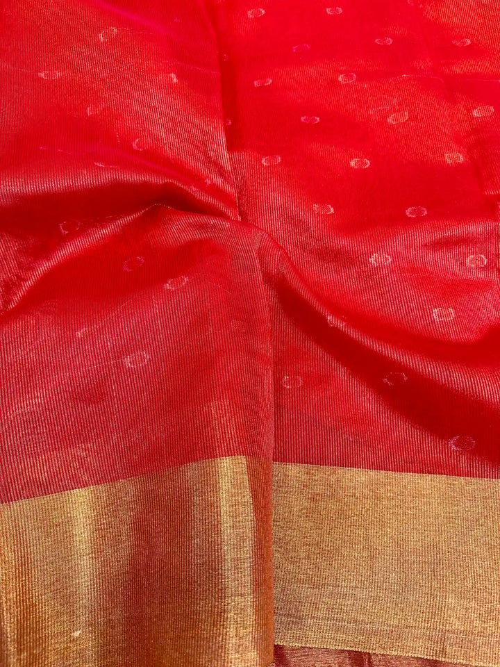 Nayanthara Maam Inspired Softsilk Polka Dots Banarasi Saree