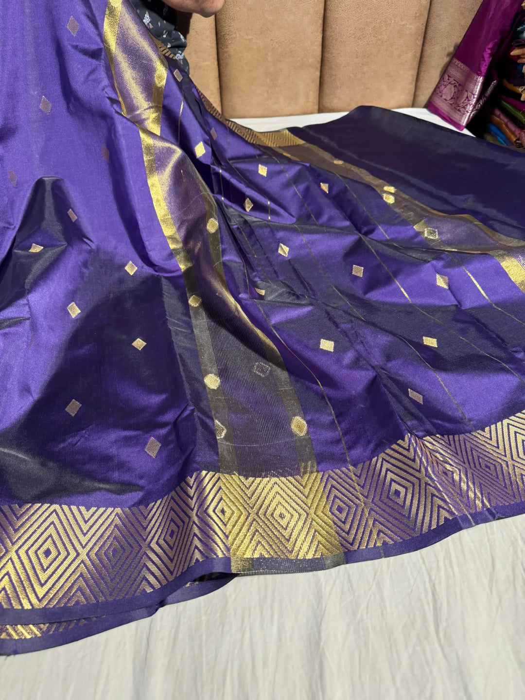 Nayanthara mam inspired katan silk saree with zari buti pallu and blouse