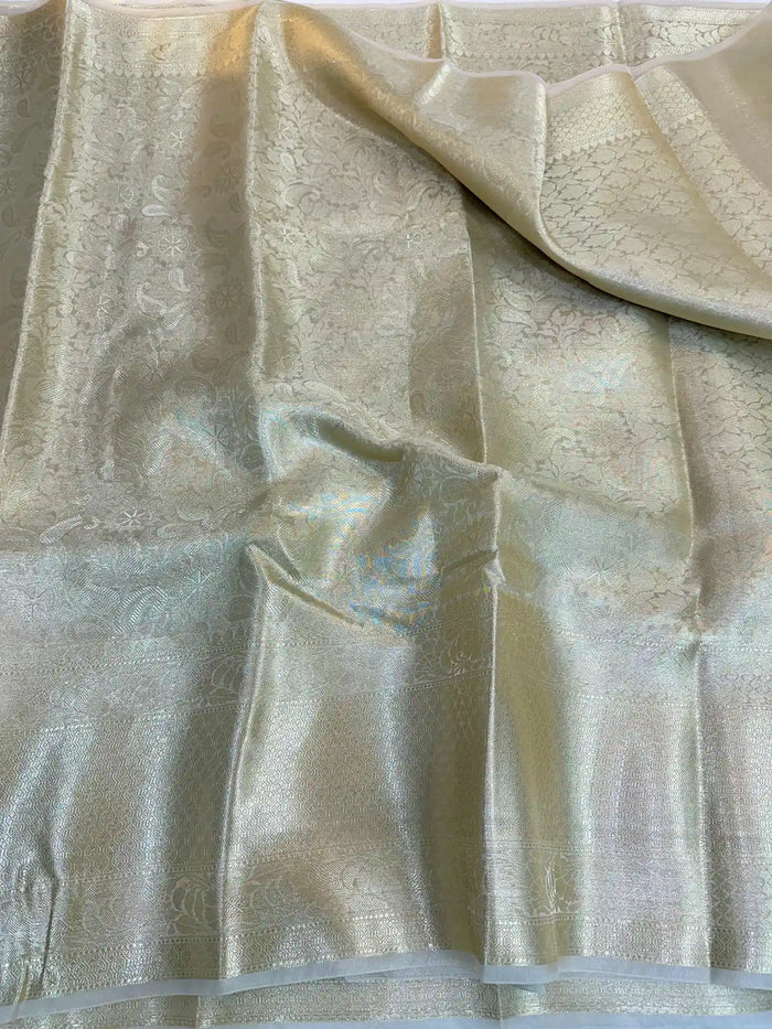 Limited Edition Nita Ambani Mam Kanchipuram tissue silk saree with rich pallu and blouse