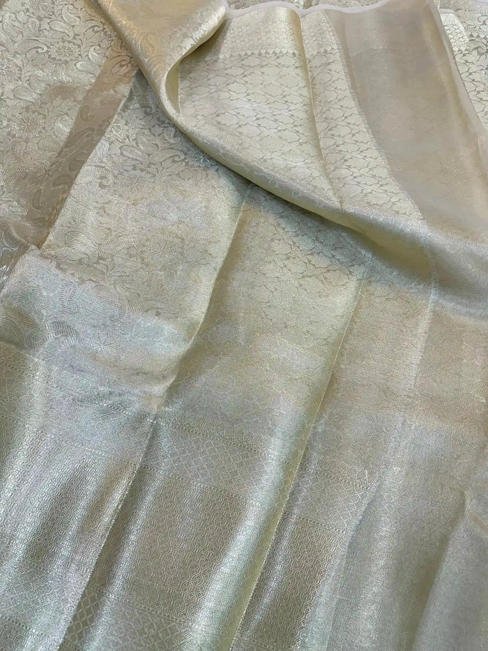 Limited Edition Nita Ambani Mam Kanchipuram tissue silk saree with rich pallu and blouse