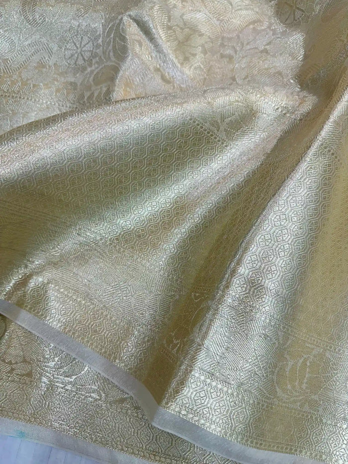 Limited Edition Nita Ambani Mam Kanchipuram tissue silk saree with rich pallu and blouse