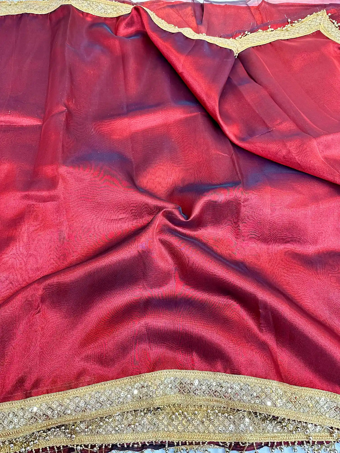 Noor-E-Banaras Edition Premium Tissue Silk Saree with classy lace work