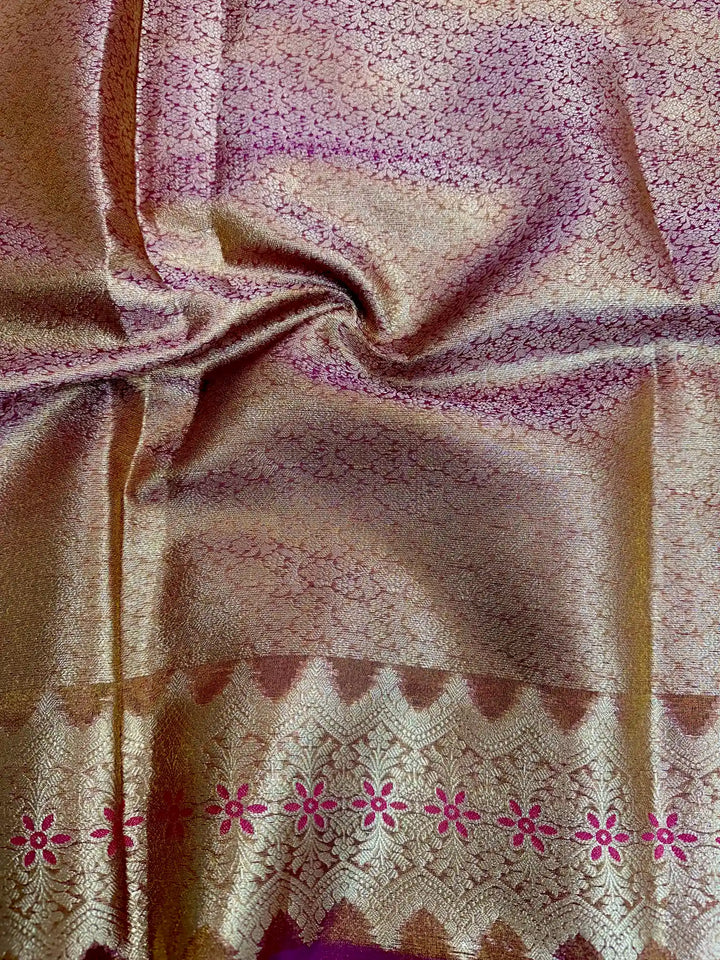 Noor-E-Banaras Edition Premium Tissue Silk Saree with classy lace work