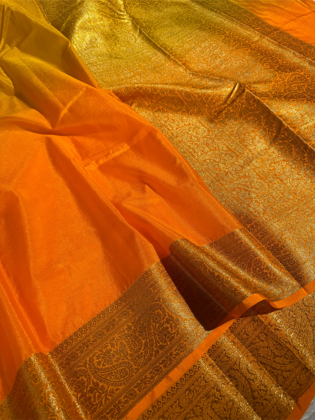 Ombré Dyed Warm Silk Traditional Banarasi Saree