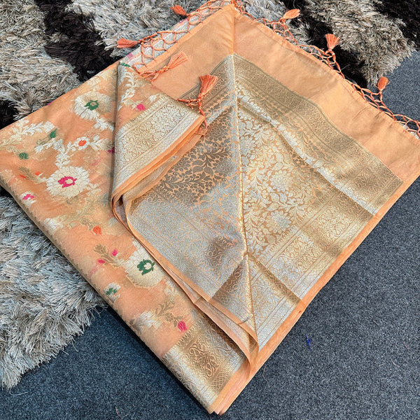 Semi Georgette Silk Banarasi Saree