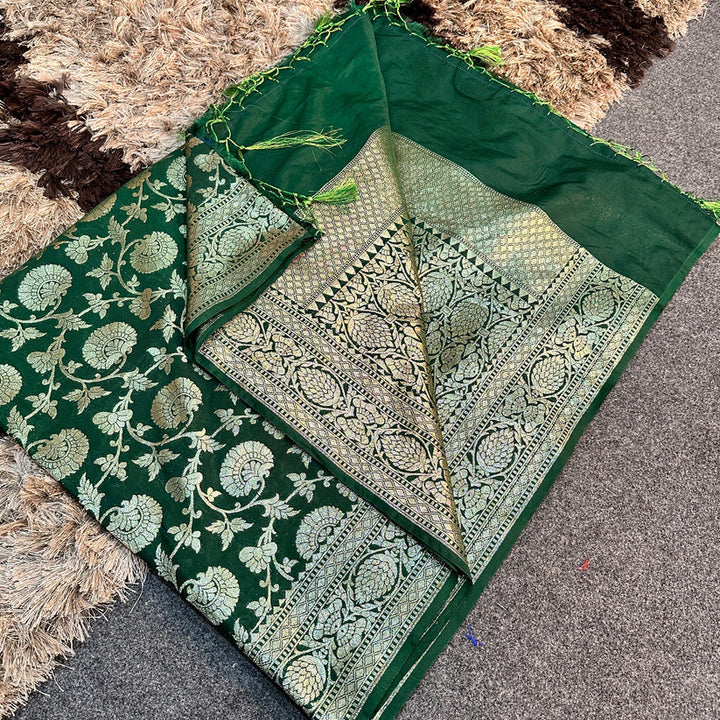 Semi Katan Silk Banarasi Sarees