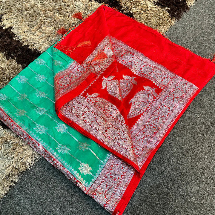 Semi Katan Silk Banarasi Sarees