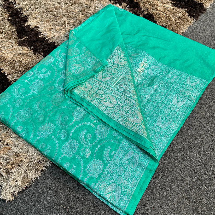 Semi Katan Silk Banarasi Sarees