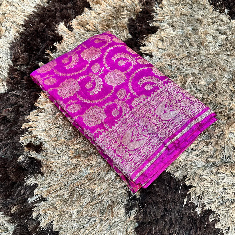 Semi Katan Silk Banarasi Sarees