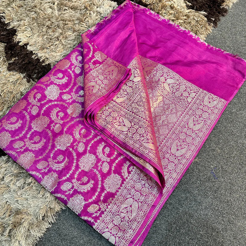 Semi Katan Silk Banarasi Sarees