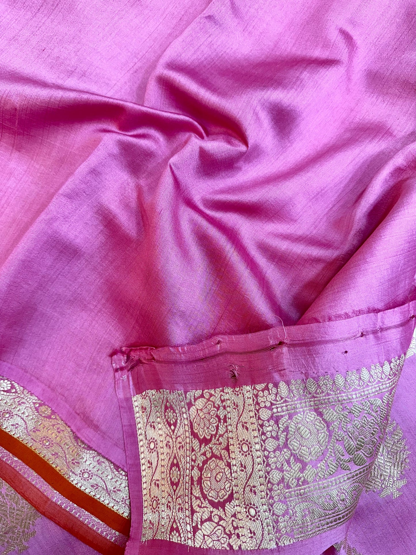 Baby Pink Shade Chiniya Silk Saree