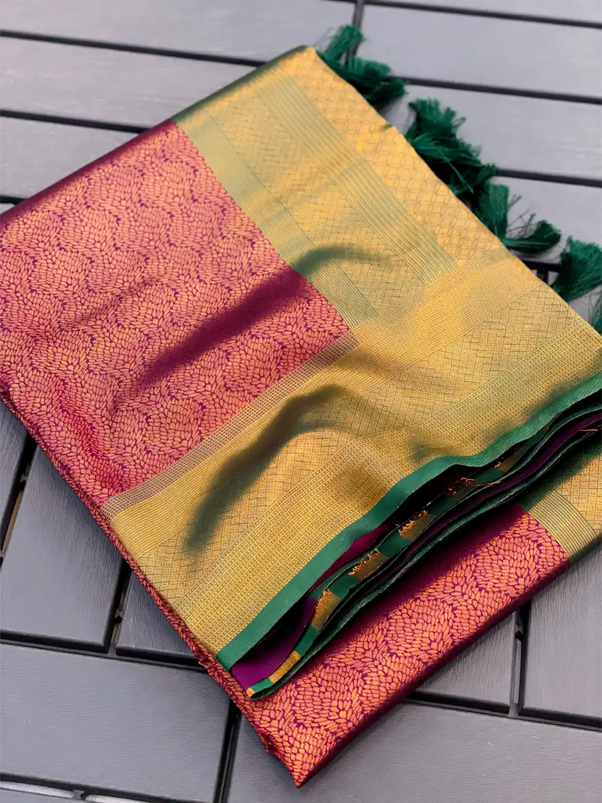 Traditonal Kubera Pattu Saree with Rich Pallu and Blouse