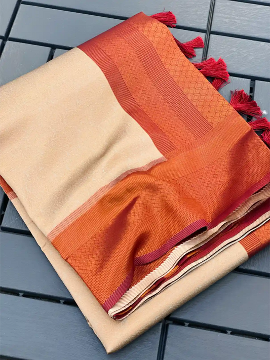 Traditonal Kubera Pattu Saree with Rich Pallu and Blouse