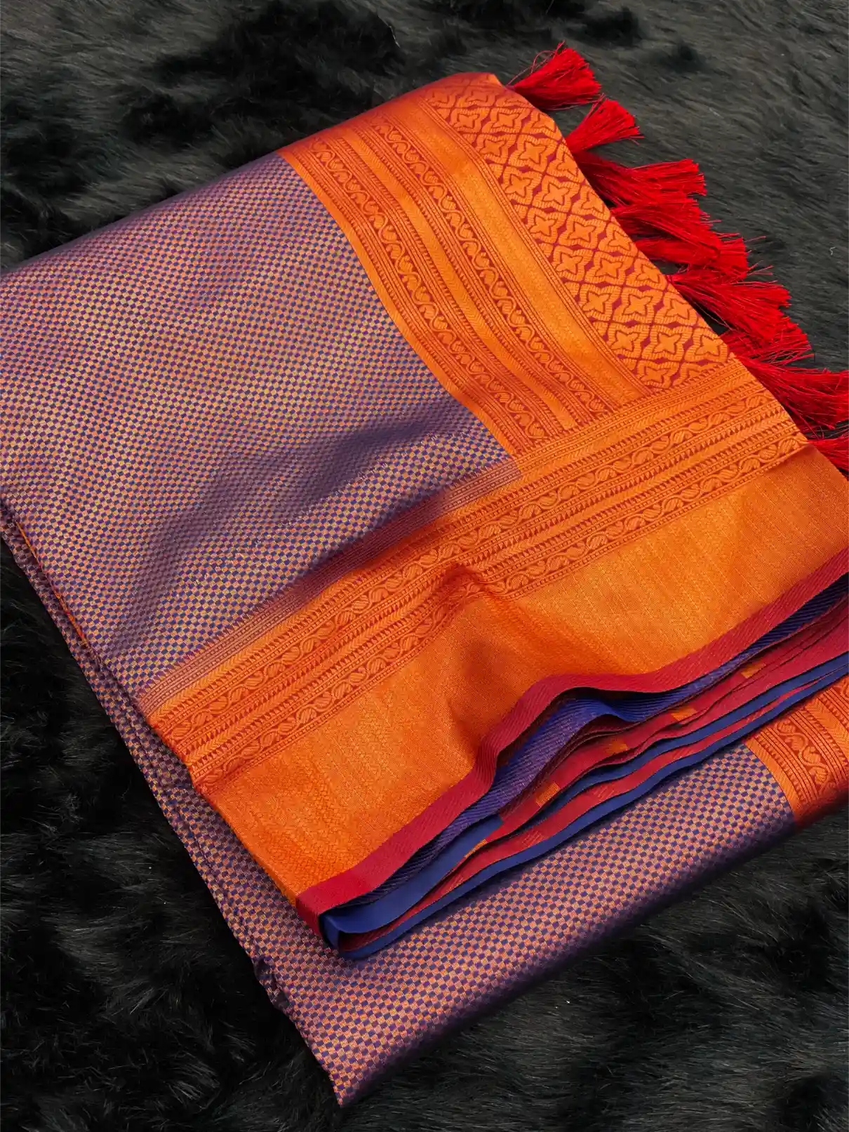 Traditonal Kubera Pattu Saree with Rich Pallu and Blouse