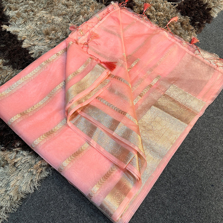 Organza Silk Traditional Banarasi Saree