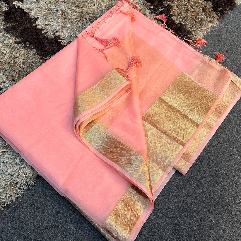 Organza Silk Traditional Banarasi Saree