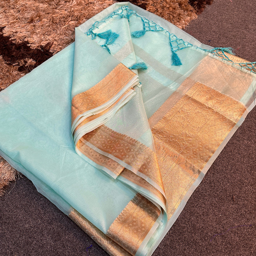 Organza Silk Traditional Banarasi Saree