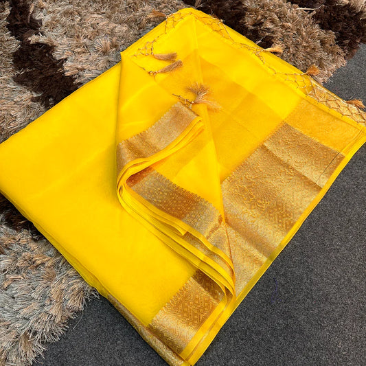 Organza Silk Traditional Banarasi Saree