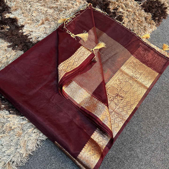 Organza Silk Traditional Banarasi Saree