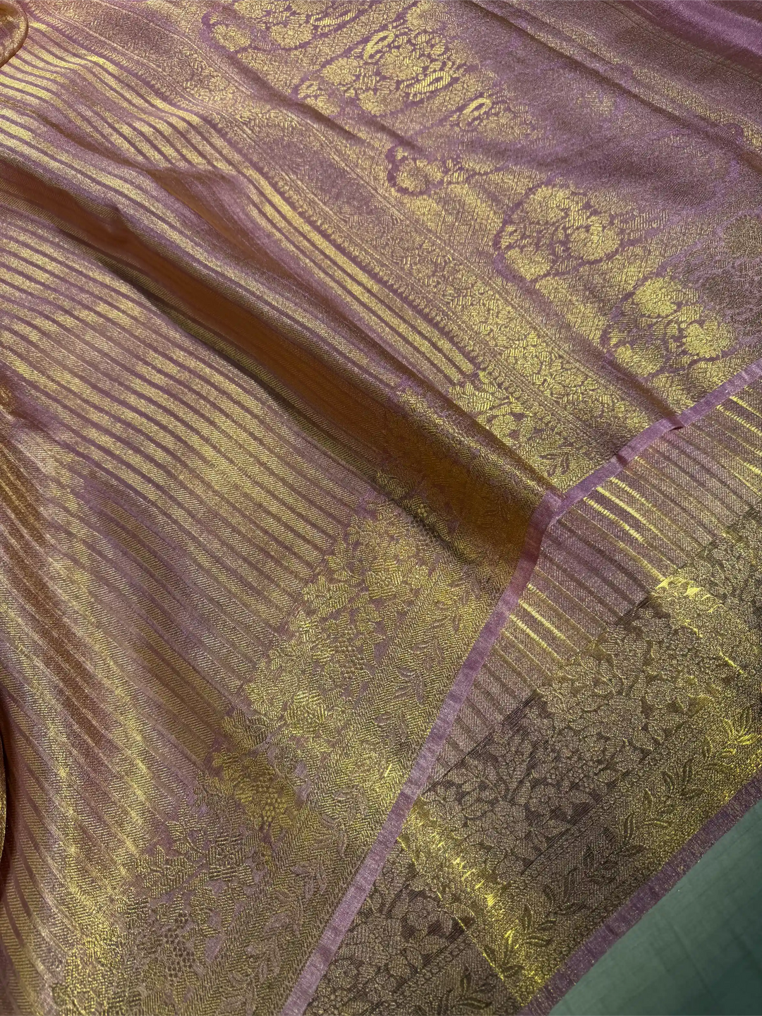 Pink Breathable Tissue Silk Heritage Weave Banarasi Saree