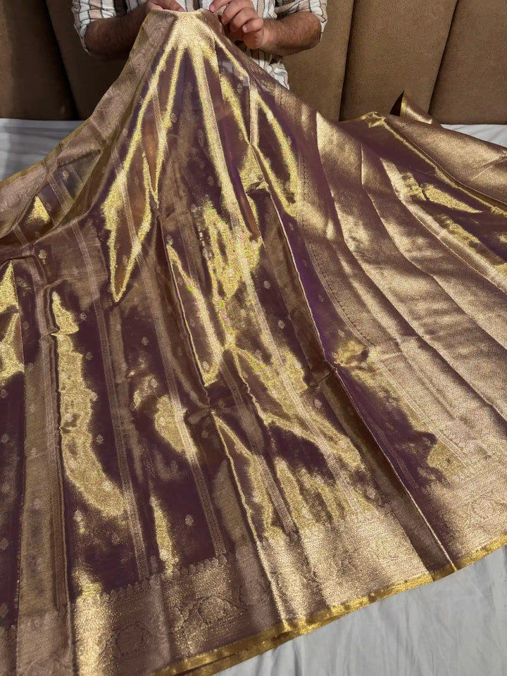 Premium Banarasi Copper Silk Saree 